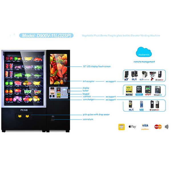 Touch Screen Automatic Fruit Vending Machine