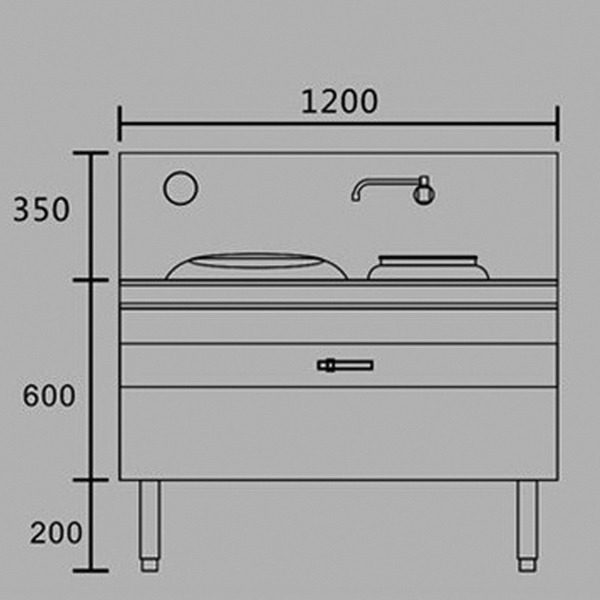 Restaurant Kitchen Induction Work Range Equipment