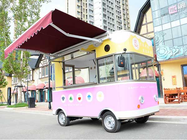 Pink Street Fast Food Vending Cart