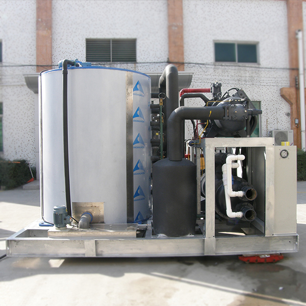 Commercial Air-Cooled Flake Ice Maker Evaporator Machine